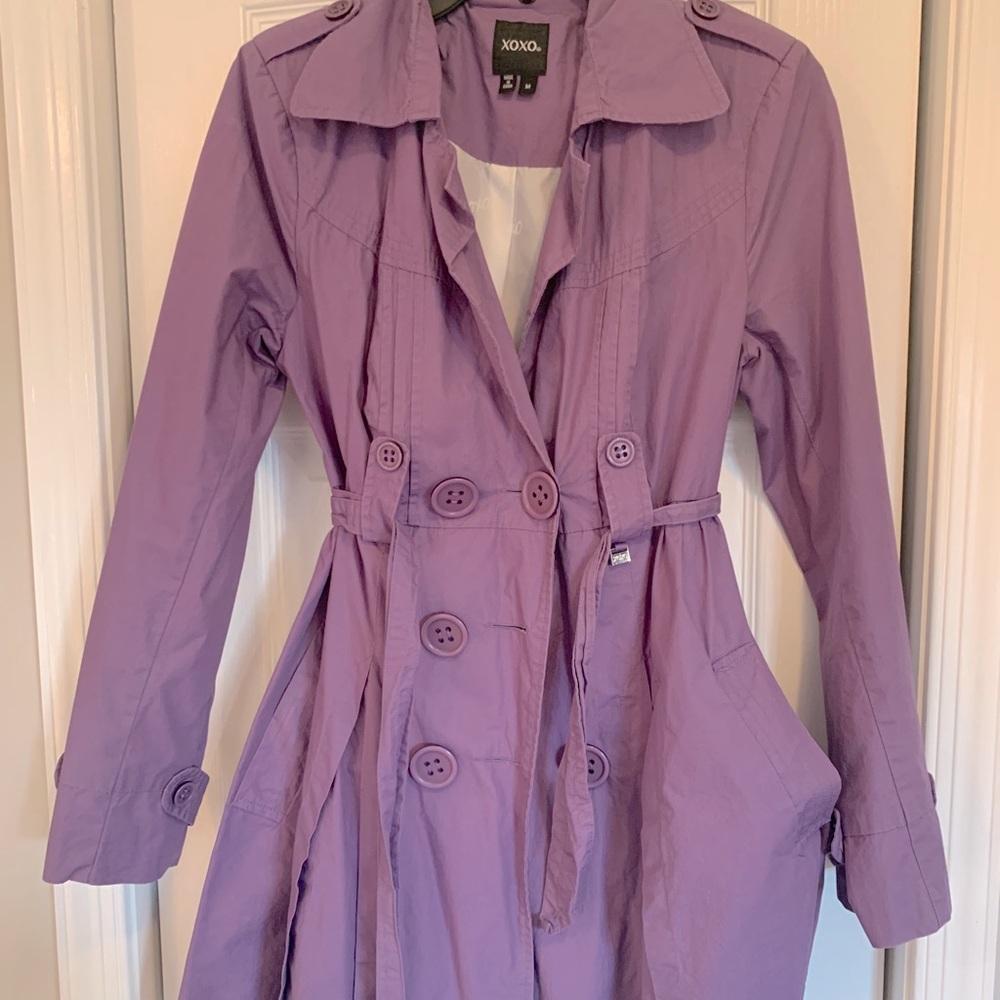 XOXO purple rain coat, size medium